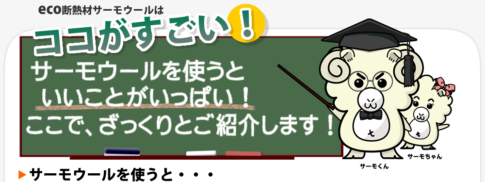 エコ断熱材サーモウールはここがすごい！ご紹介します